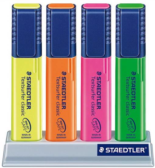 Ens. 4 surligneurs Textsurfer bte
