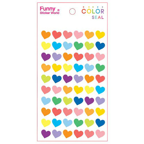 Gommettes Coeurs de couleurs