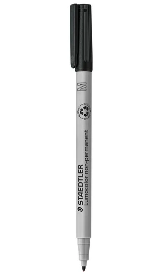 Marqueur Lumocolor lavable moyen noir