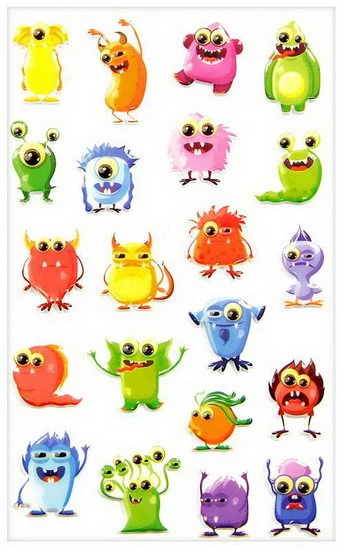 Autocollants Cooky : Monstres