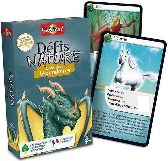 Cartes Défis nature Créatures légendaires