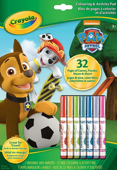 Bloc à colorier et activités Pat' Patrouille