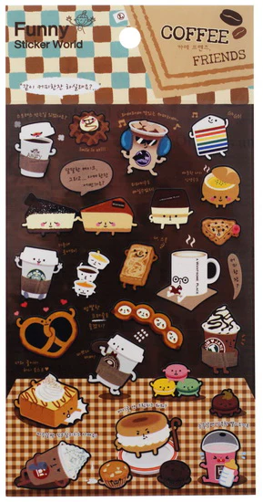 Gommettes Café et pâtisserie