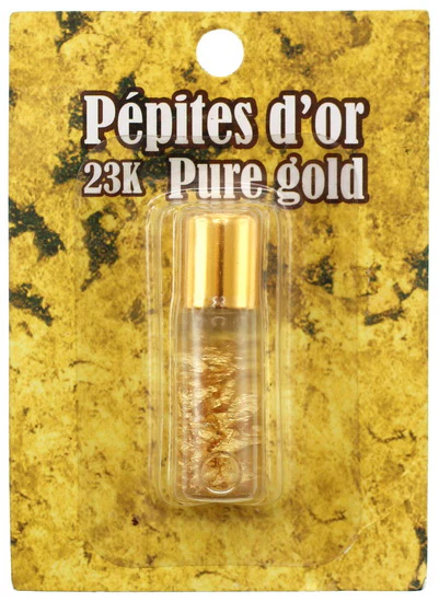 Mini bouteille pépites d'or