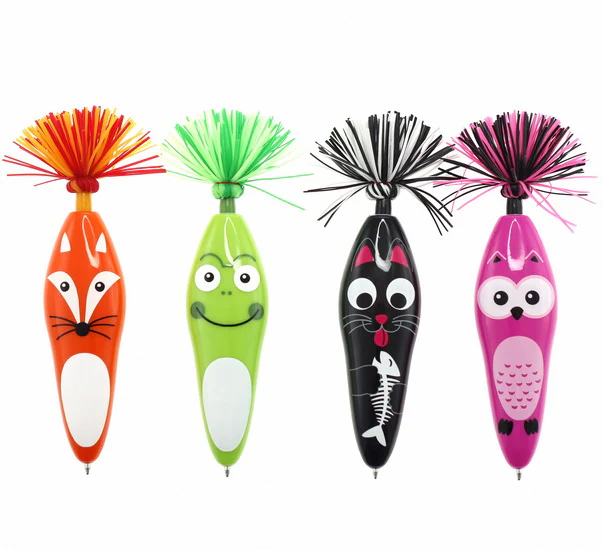Stylo bille figurine chevelue encre bleue 4AS