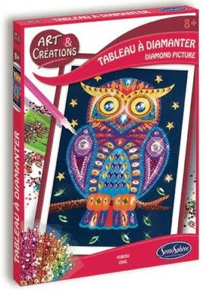 Tableau à diamanter Hibou