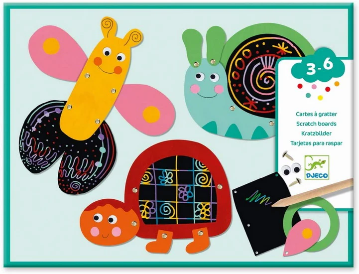 Cartes à gratter Gratte les animaux rigolos