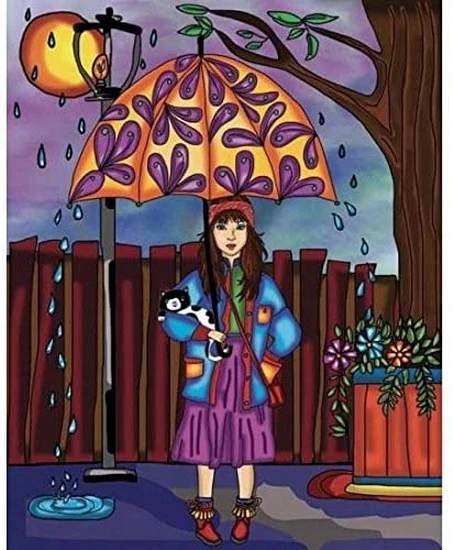 Jour de pluie 40 x 50 cm