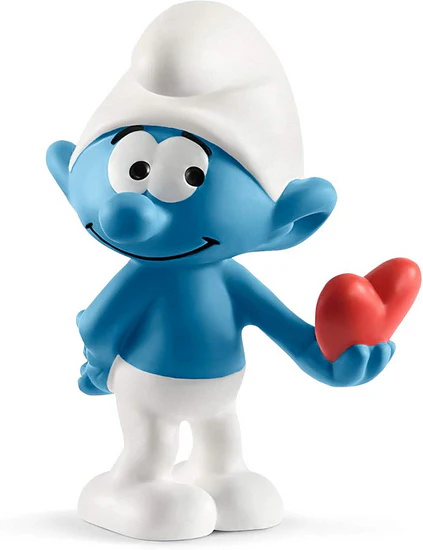 Figurine Schtroumpf avec cœur