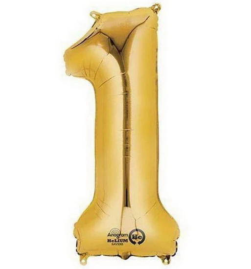 Ballon Numéro 1 Or 34''