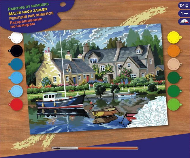 Peinture à numéros senior, Les eaux tranquilles