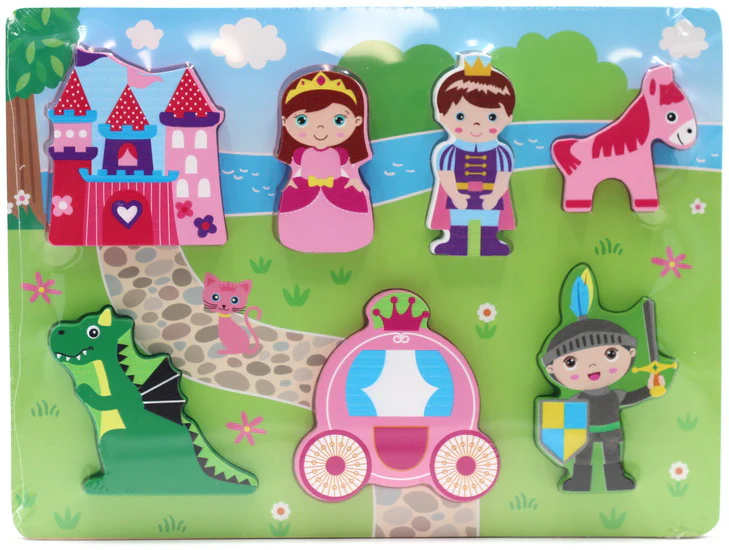 Casse-tête Chunky pièces en bois Princesse