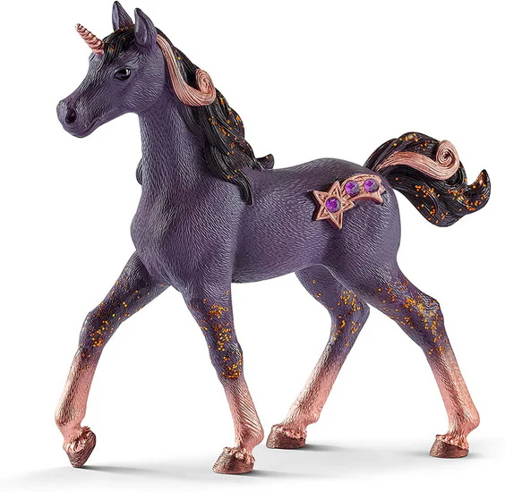 Figurine licorne d'étoile filante, poulain