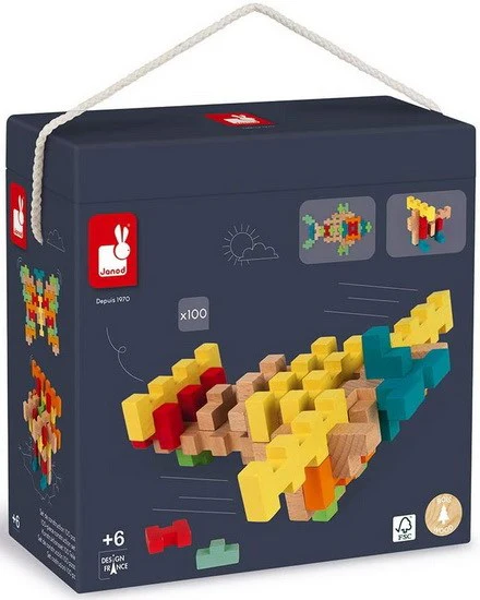 Ensemble de construction 100 pcs en bois