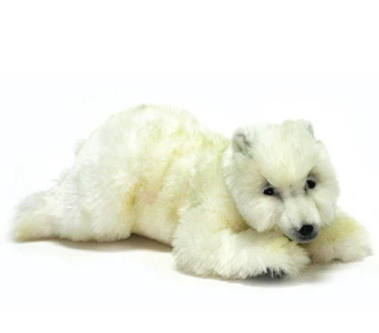 Peluche Ours polaire couché 43cm