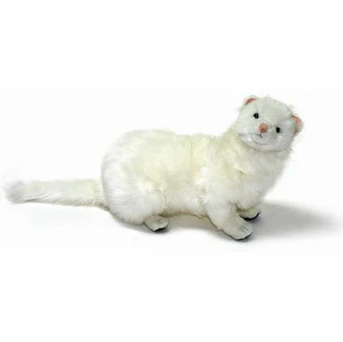 Peluche furret blanc 30cm