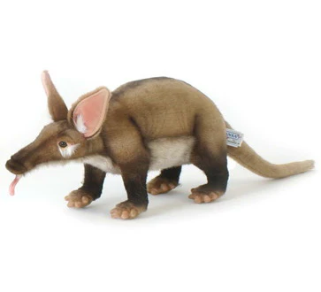 Peluche bébé oryctérope du cap 38cm