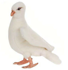 Peluche Colombe blanche 20cm