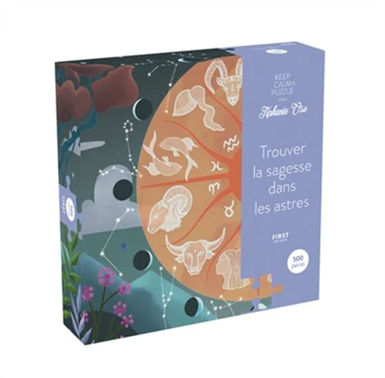Trouver la sagesse dans les astres : keep calm puzzle Cof.