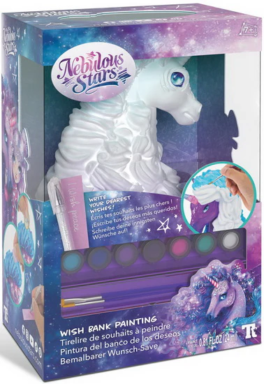 Tirelire de souhaits à peindre Licorne