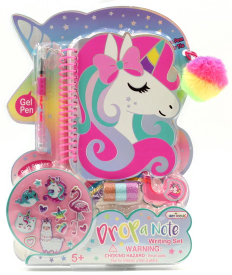 Ens. Bloc-notes et accessoires Licorne