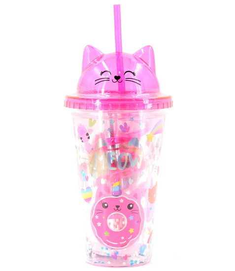 Verre et baume à lèvres Chat licorne