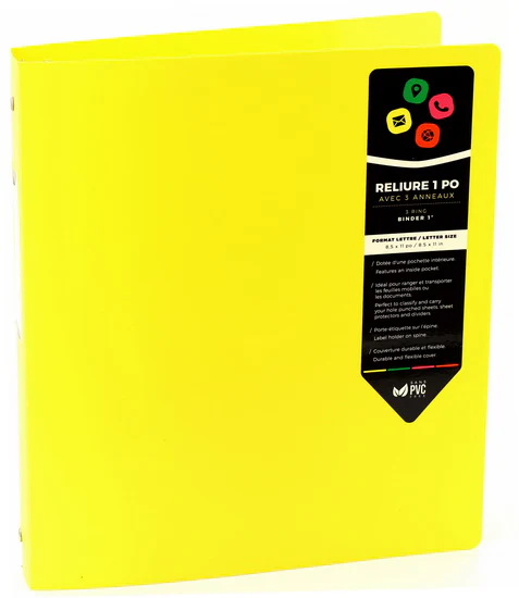 Reliure givrée 1'' jaune