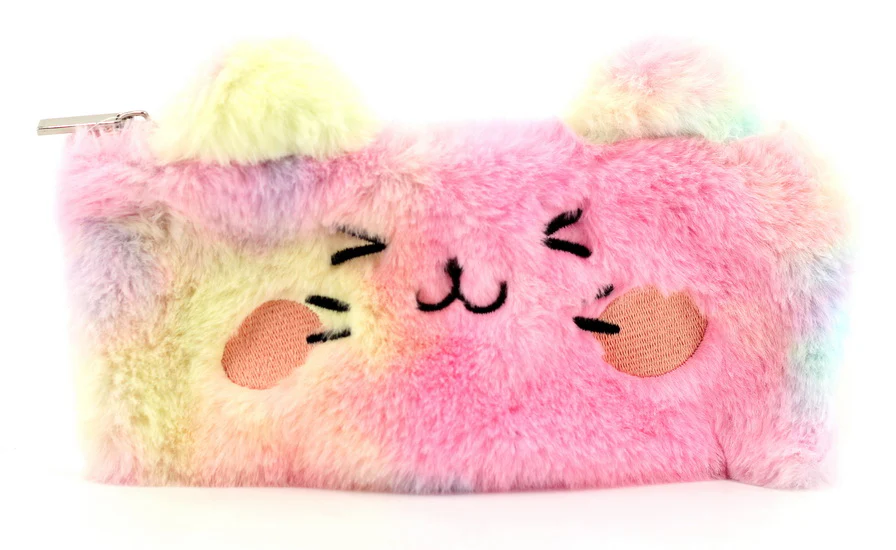 Étui à crayons peluche Chat Tie-Dye