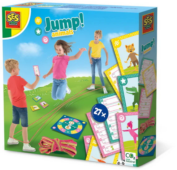 Jump! Animaux Sauts à l’élastique défis avec des cartes