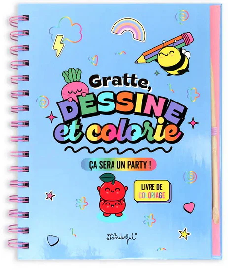 Gratte, dessine et colorie