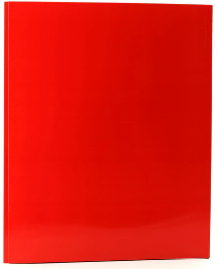 Duo-tang carton laminé avec pochettes rouge