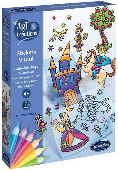 Autocollants vitrail princes et princesses