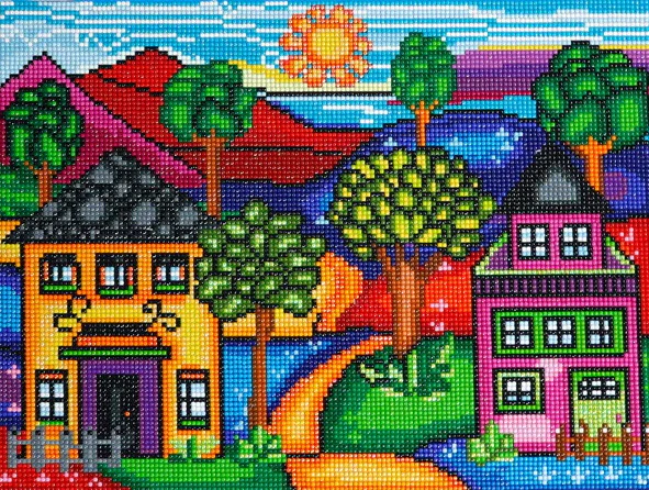 Chemin des couleurs Tableau à diamanter 40 x 30cm