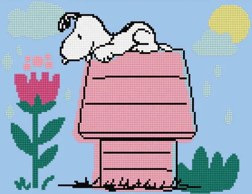 Niche à chien snoopy