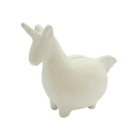 TIRELIRE LICORNE EN PAPIER MÂCHÉ