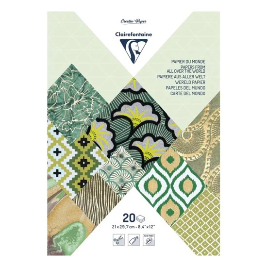 BLOC PAPIER ARTISANAL A4 - VERT