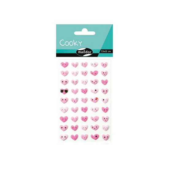 Autocollants Cooky : Cœurs emoji