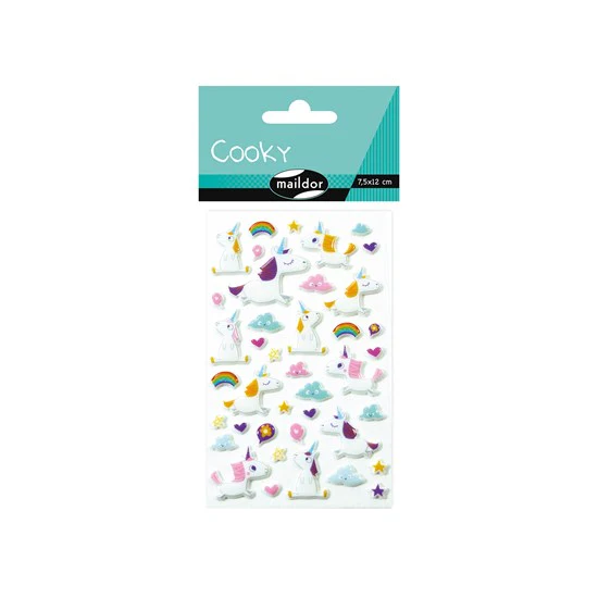 Autocollants Cooky : Licornes et Ciel