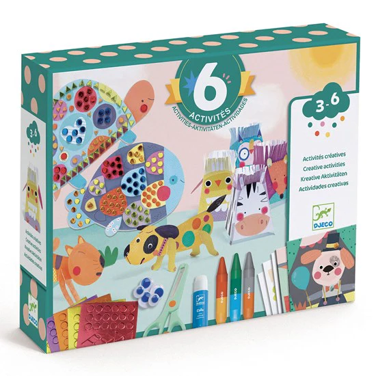 POCHETTE 6 ACTIVITÉS CRÉATIVES - LES ANIMAUX ET LEURS MAISONS