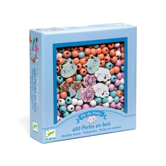 ENS. PERLES EN BOIS - ARC-EN-CIEL