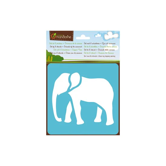 PQT. DE 6 POCHOIRS – ANIMAUX DE LA SAVANE