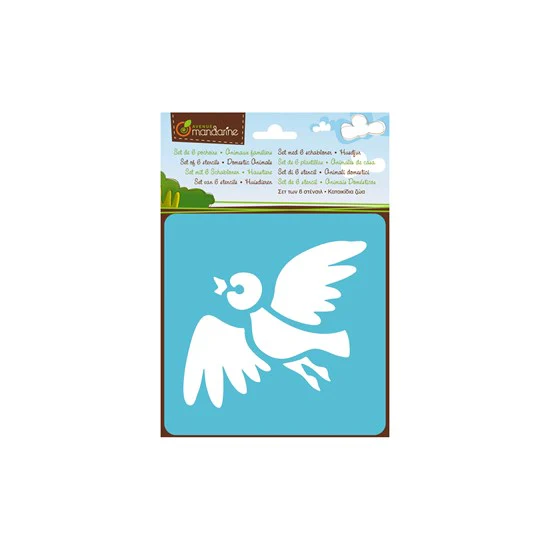 ENSEMBLE DE 6 POCHOIRS – ANIMAUX FAMILIERS