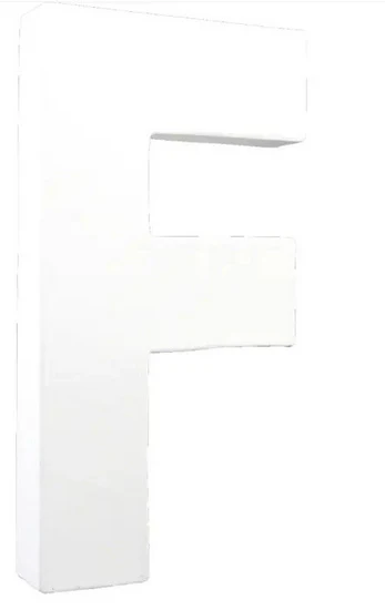 LETTRES ET CHIFFRES EN CARTON - LETTRE F