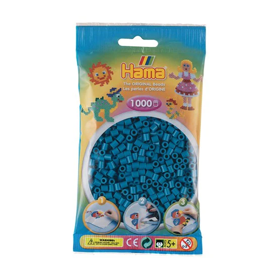 PQT. 1000 PERLES HAMA MIDI - BLEU PÉTROLE