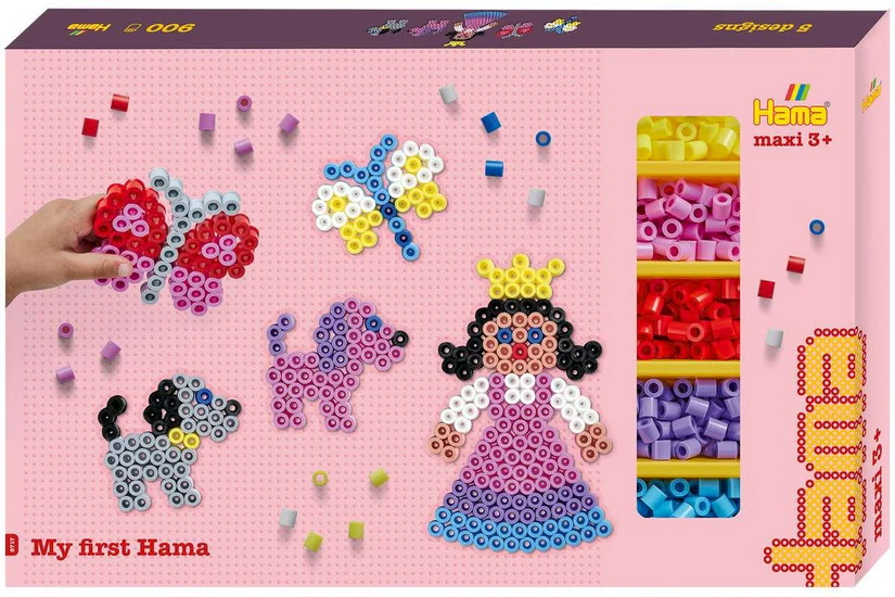 Grande boîte cadeau Hama maxi - Princesse et animaux