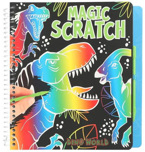Livre de coloriages à gratter dinosaure