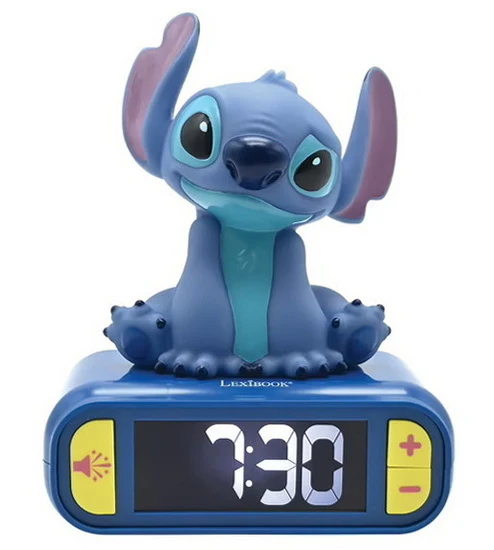 Réveil digital avec veilleuse Stitch et effets sonores