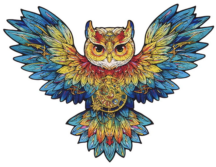 Casse-tête en bois – Hibou, 200 mcx