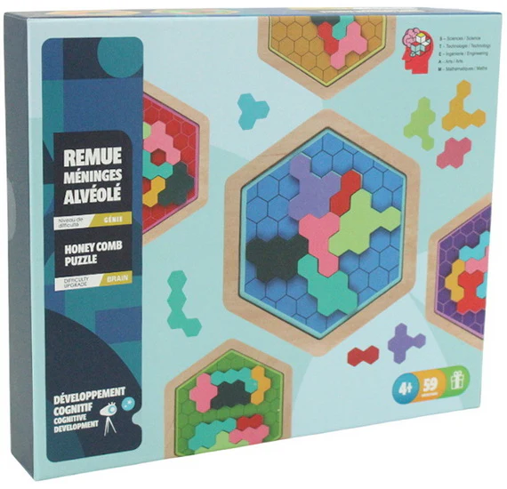 Jeu remue-méninges hexagones