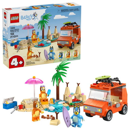 Les vacances et le voyage en voiture de Bluey
